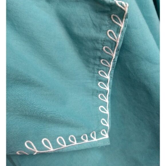 Prana Embroidered Boho Peasant Blouse Size large - Picture 7 of 10